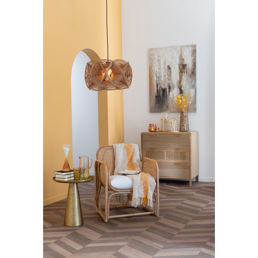 Armoire Bois Rotin 3 Tiroirs | Erla - Designix Armoire