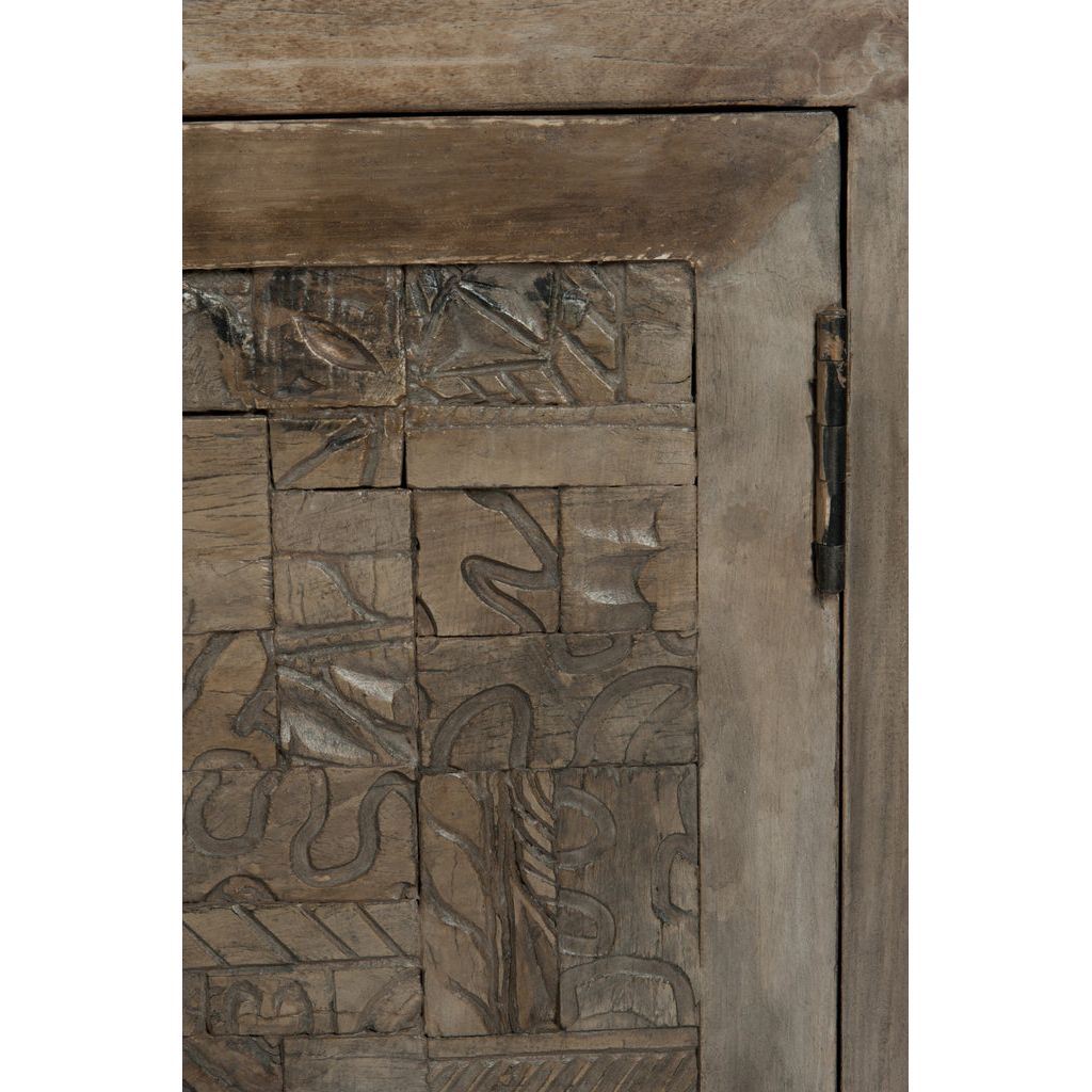 Armoire Cuisine Bois Naturel 3 Portes | Hira - Designix Armoire