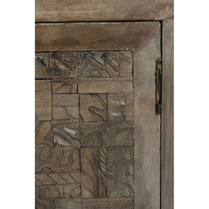 Armoire Cuisine Bois Naturel 3 Portes | Hira - Designix Armoire