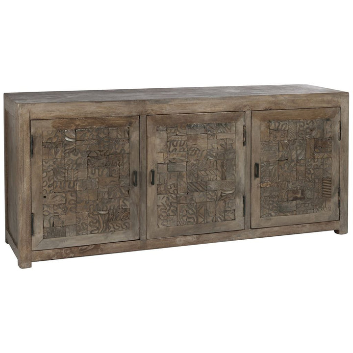 Armoire Cuisine Bois Naturel 3 Portes | Hira - Designix Armoire