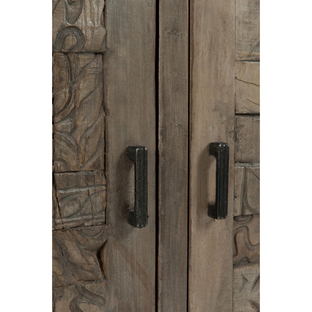 Armoire Cuisine Bois Naturel 3 Portes | Hira - Designix Armoire