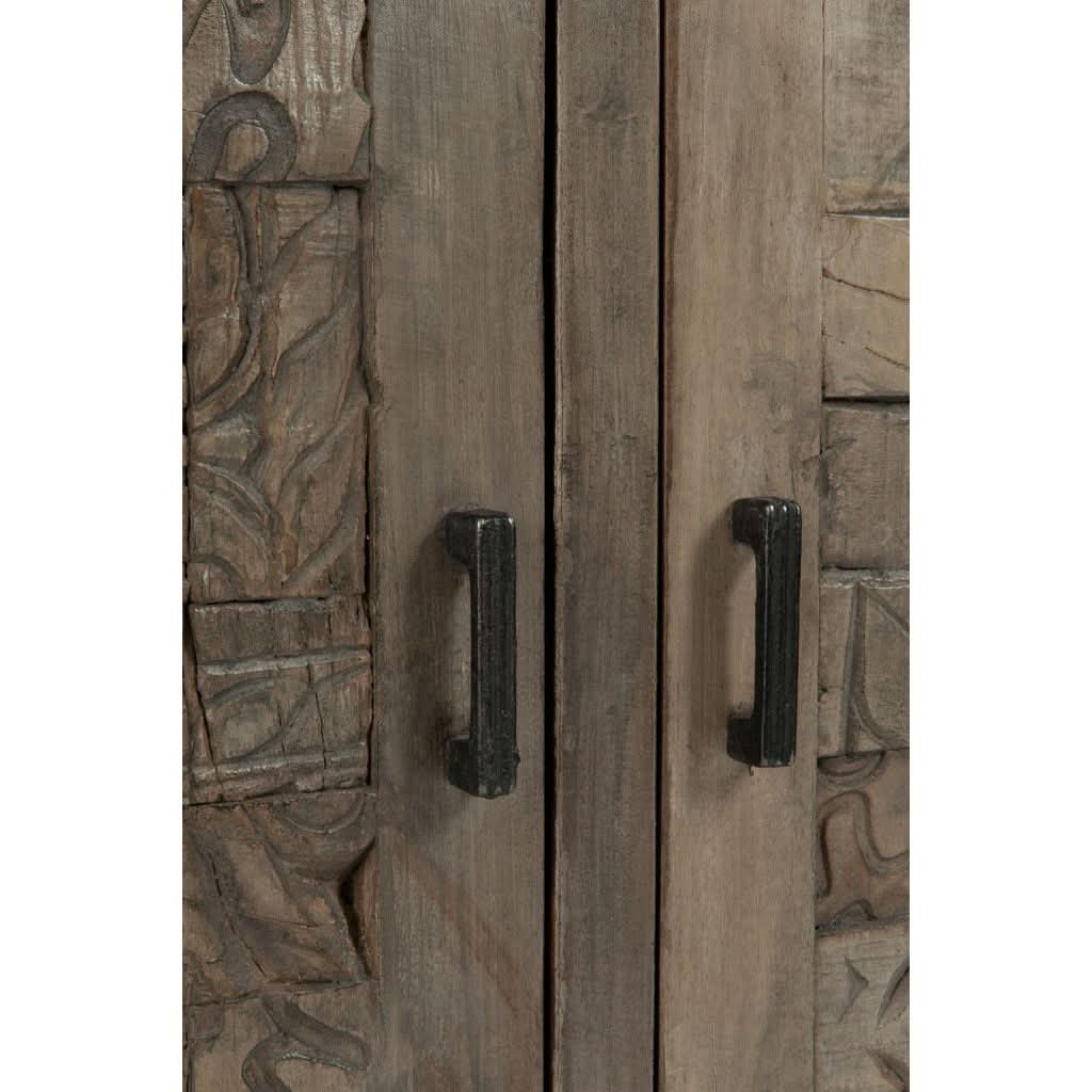 Armoire Cuisine Bois Naturel 3 Portes | Hira - Designix Armoire