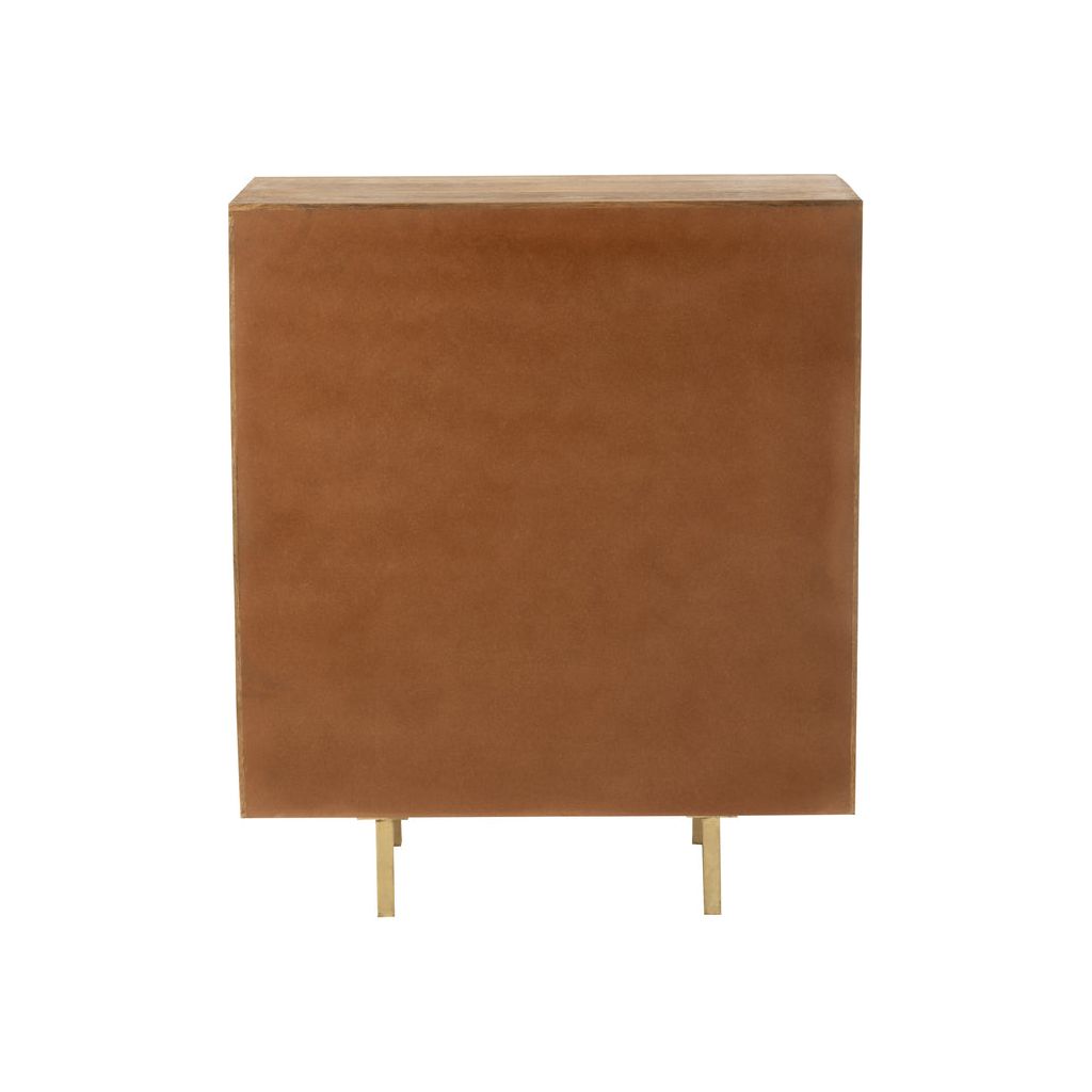 Armoire Métal Bois Mangue Or | Xira - Designix Armoire