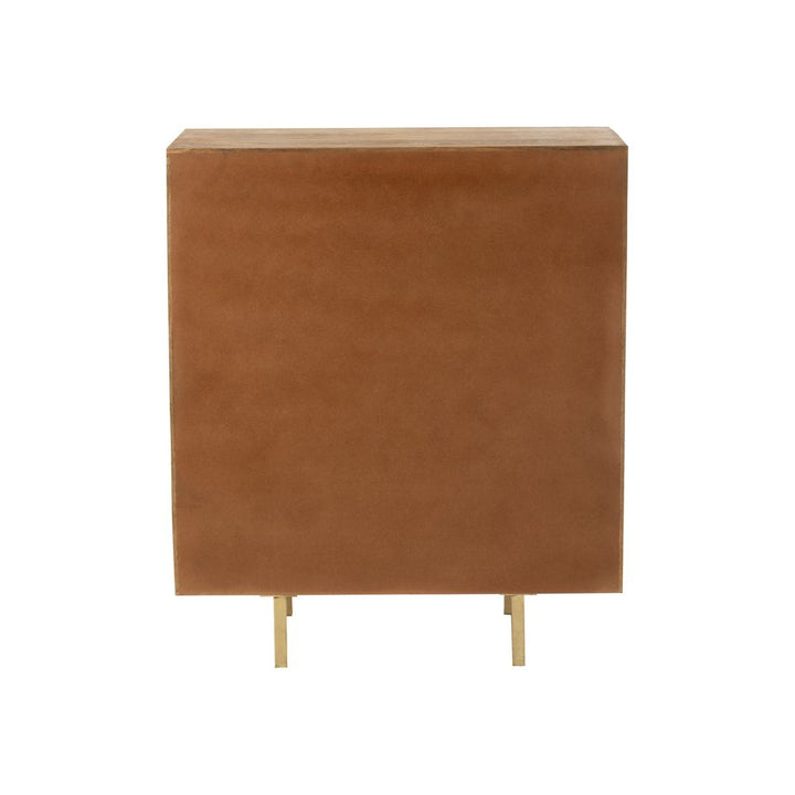 Armoire Métal Bois Mangue Or | Xira - Designix Armoire