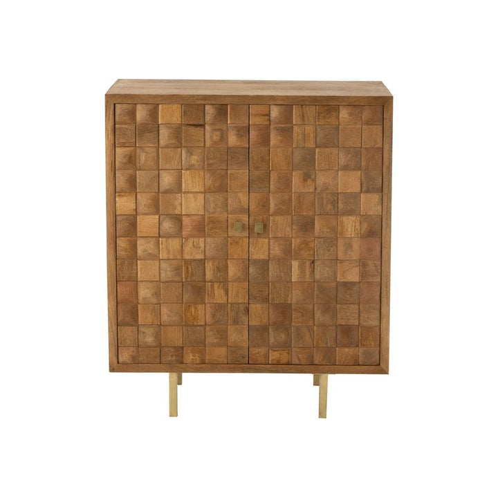 Armoire Métal Bois Mangue Or | Xira - Designix Armoire