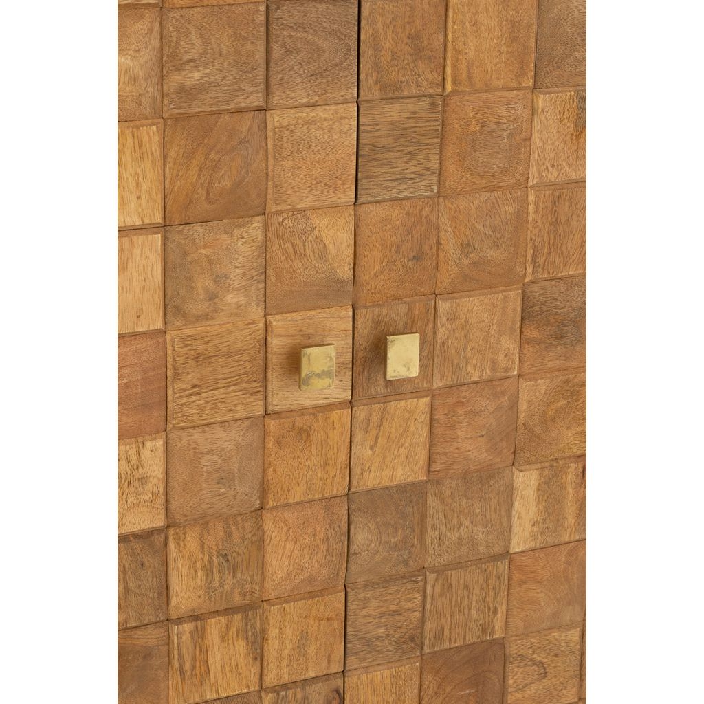 Armoire Métal Bois Mangue Or | Xira - Designix Armoire