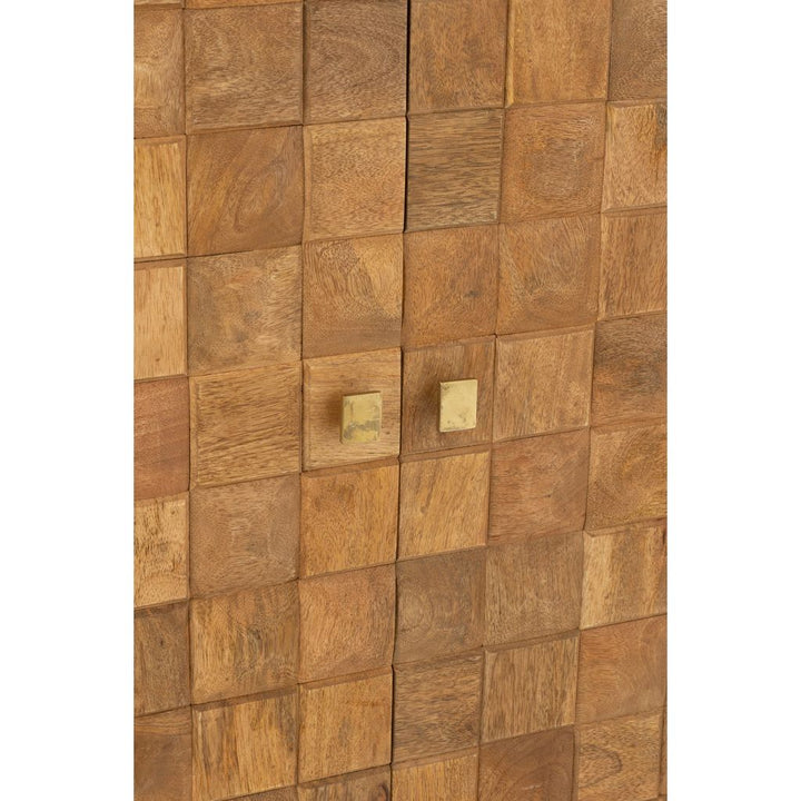 Armoire Métal Bois Mangue Or | Xira - Designix Armoire