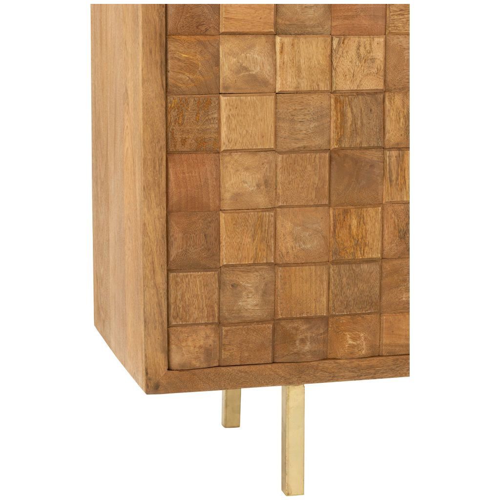 Armoire Métal Bois Mangue Or | Xira - Designix Armoire