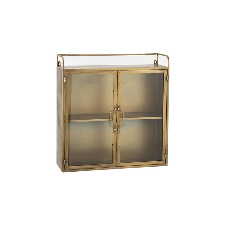 Armoire Métal Verre Doré Antique | Zira - Designix Armoire