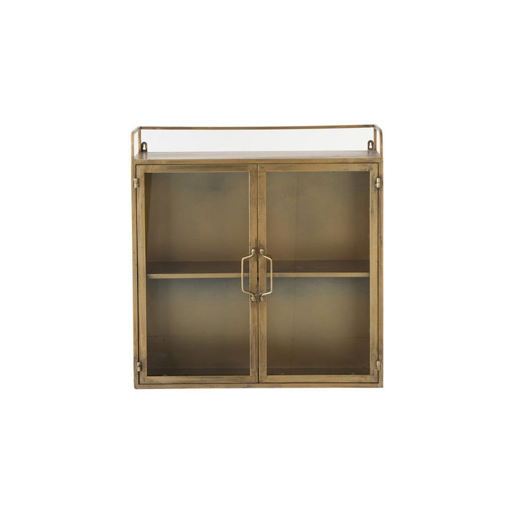 Armoire Métal Verre Doré Antique | Zira - Designix Armoire