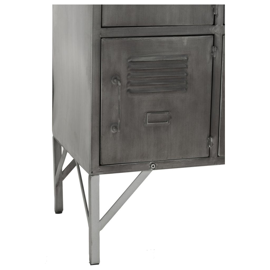 Armoire Métallique Argentée 9 Portes | Ayla - Designix Armoire