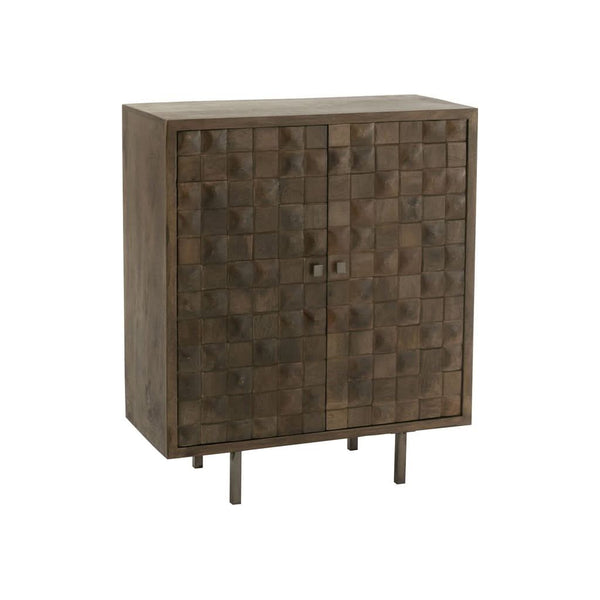 Armoire Métallique Bois Marron/Gris | Ciro