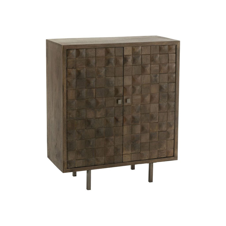 Armoire Métallique Bois Marron/Gris | Ciro - Designix Armoire