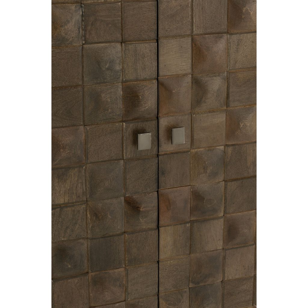 Armoire Métallique Bois Marron/Gris | Ciro - Designix Armoire