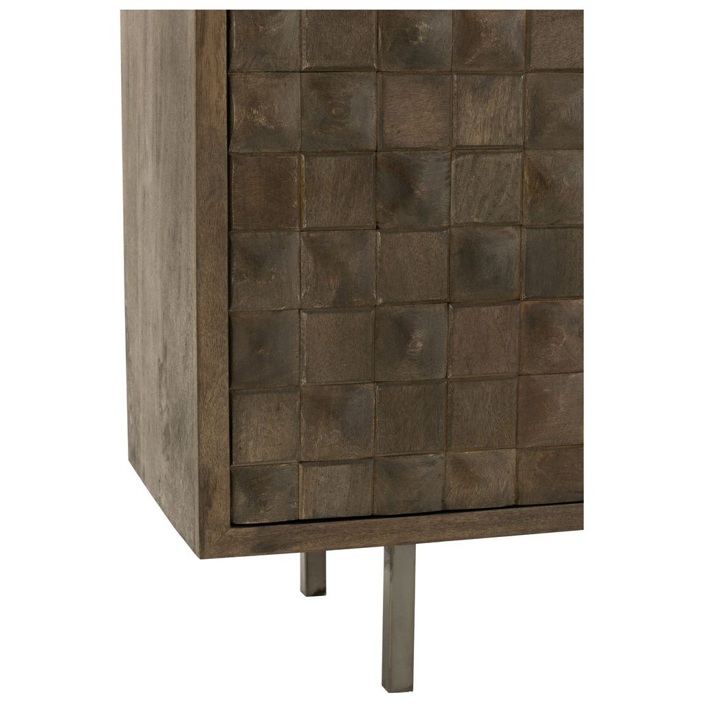 Armoire Métallique Bois Marron/Gris | Ciro - Designix Armoire