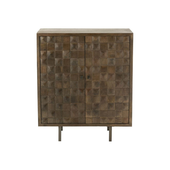 Armoire Métallique Bois Marron/Gris | Ciro - Designix Armoire