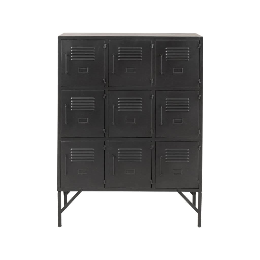 Armoire Métallique Noir 9 Portes | Eyla