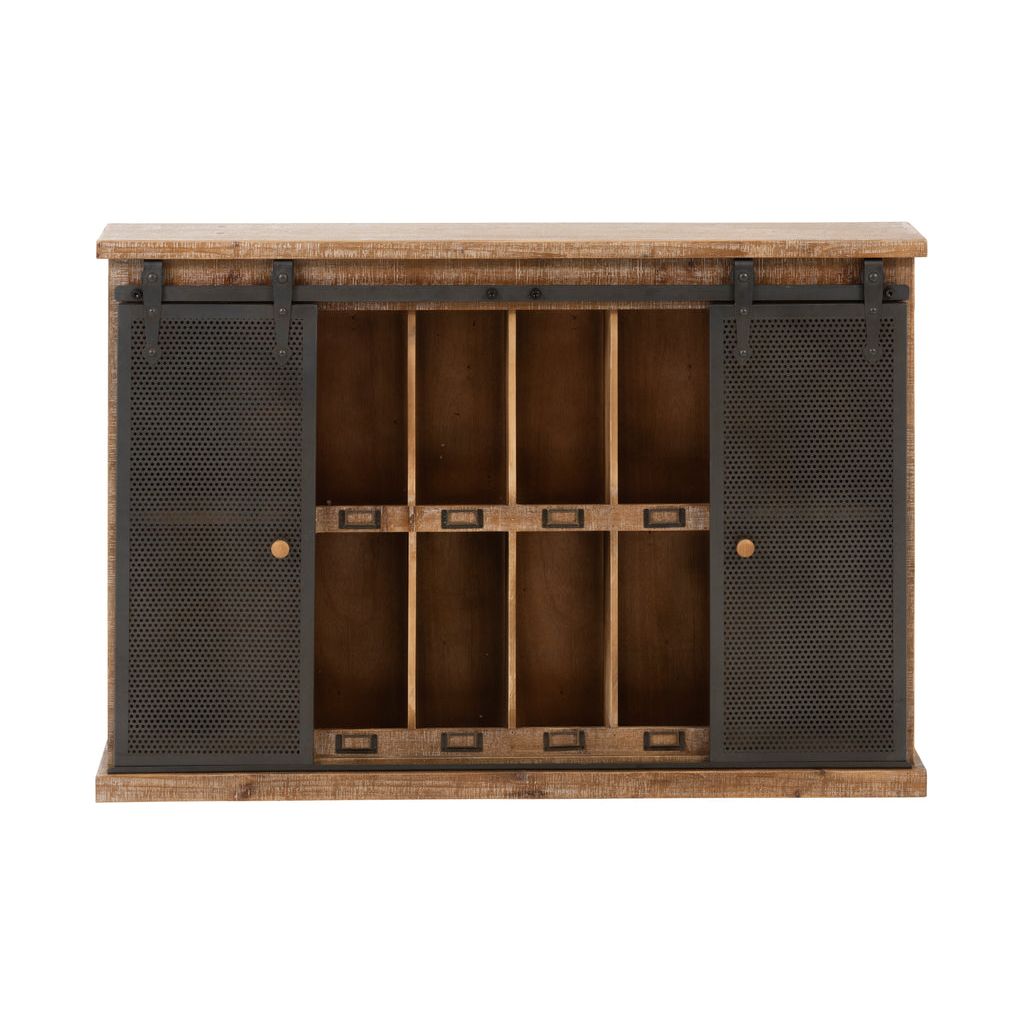 Armoire Murale Compartiments Bois Métal | Garo - Designix Armoire