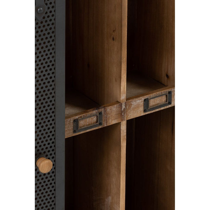 Armoire Murale Compartiments Bois Métal | Garo - Designix Armoire