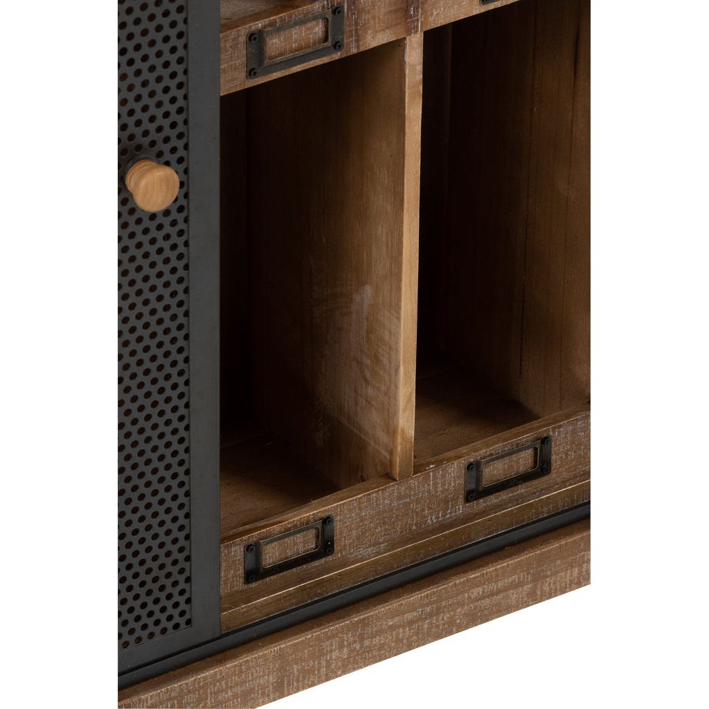 Armoire Murale Compartiments Bois Métal | Garo - Designix Armoire