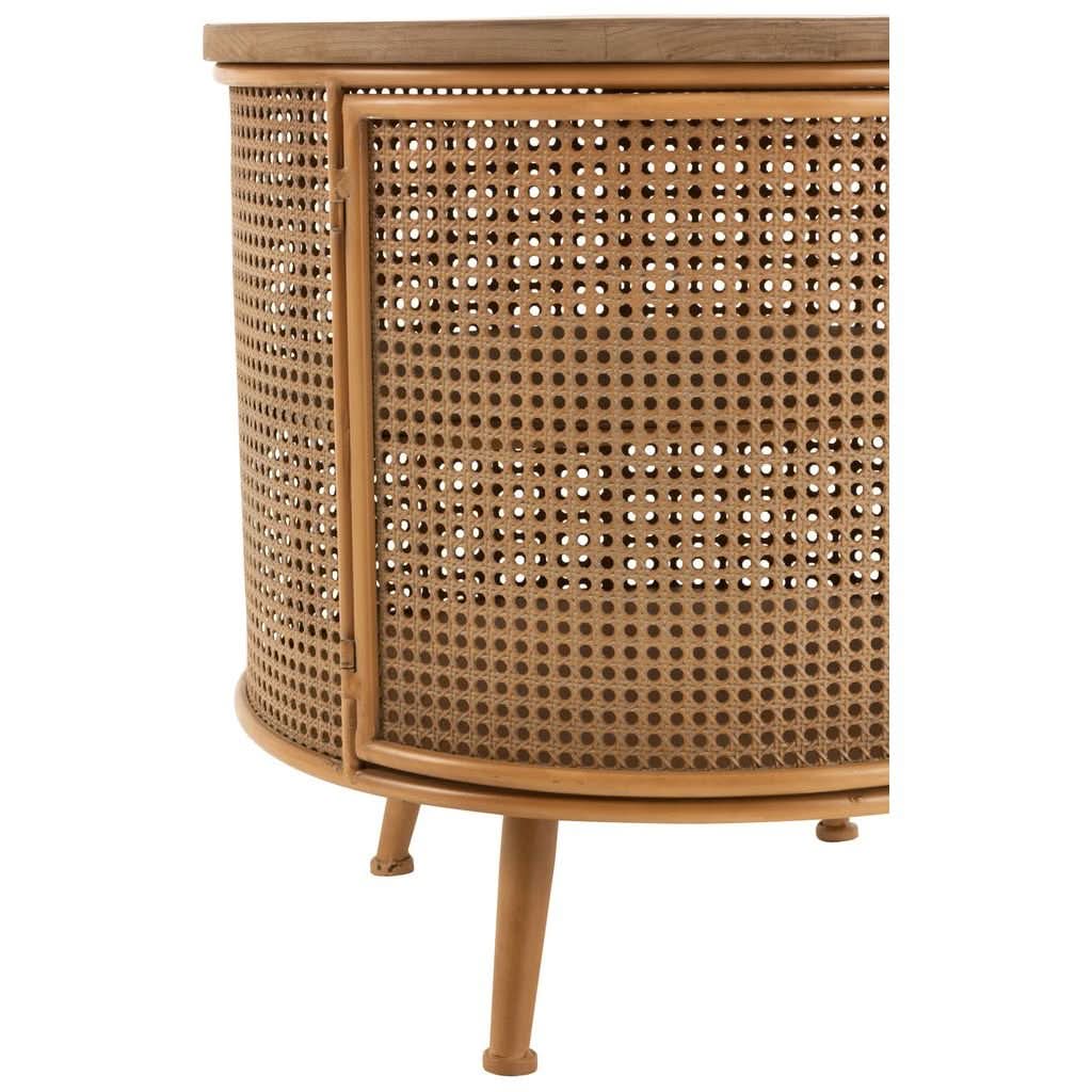 Armoire Ronde Métal Bois Marron | Jilo