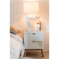 Armoire Tiroirs Bois Blanc Naturel | Nyla