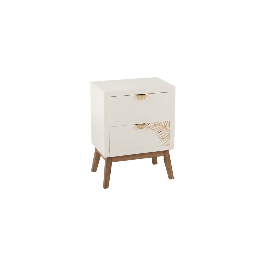 Armoire Tiroirs Bois Blanc Naturel | Nyla