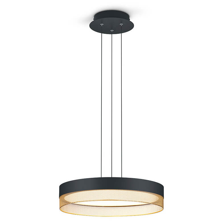 Suspension Mesh noire et dorée, Ø 45 cm