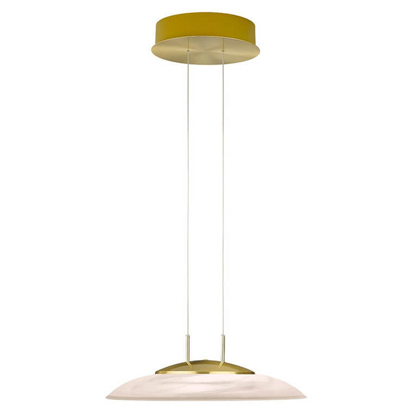 Suspension Findus laiton brossé, verre