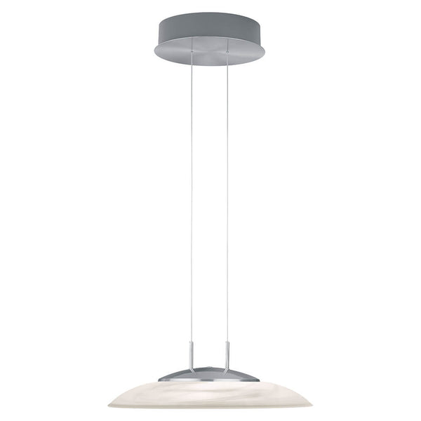 Suspension Findus nickel satiné, verre