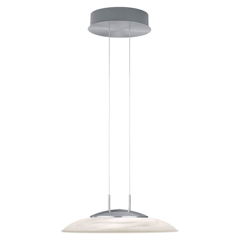 Suspension Findus nickel satiné, verre