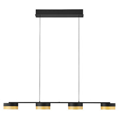 Suspension Mesh noire et dorée, L 110 cm