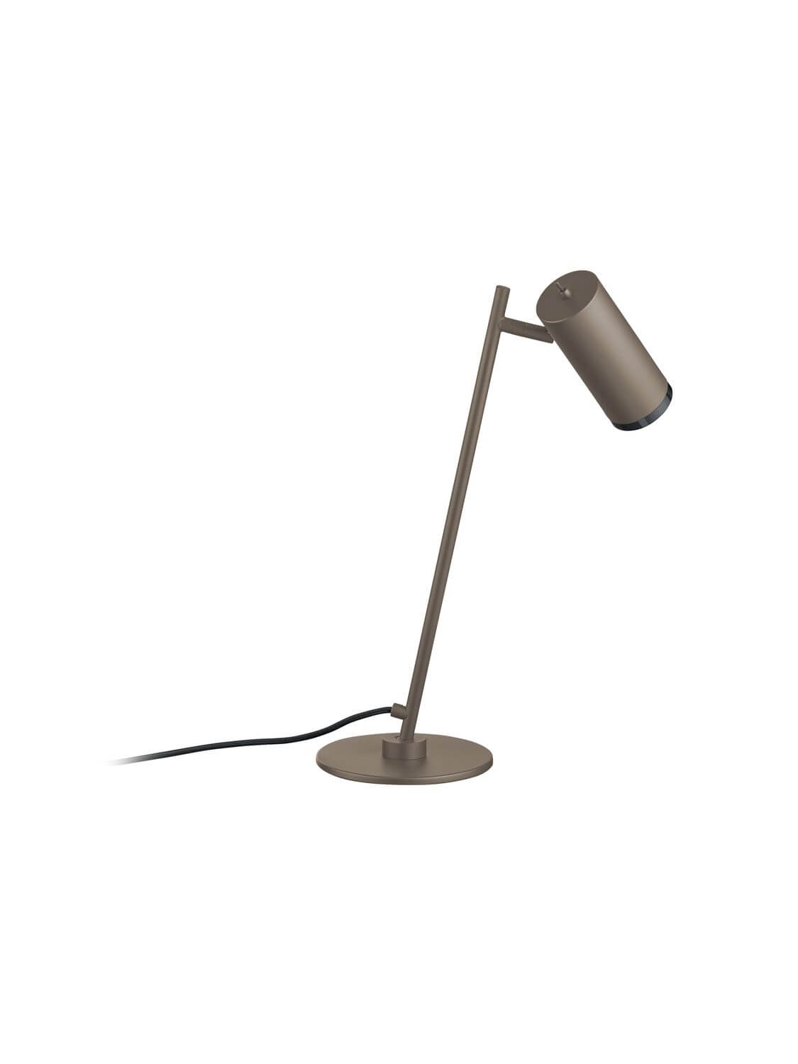 Vue arrière du luminaire montrant le dos du cylindre et la base ronde.