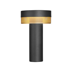 Lampe extérieure Mesh-B noire et dorée, H 24 cm