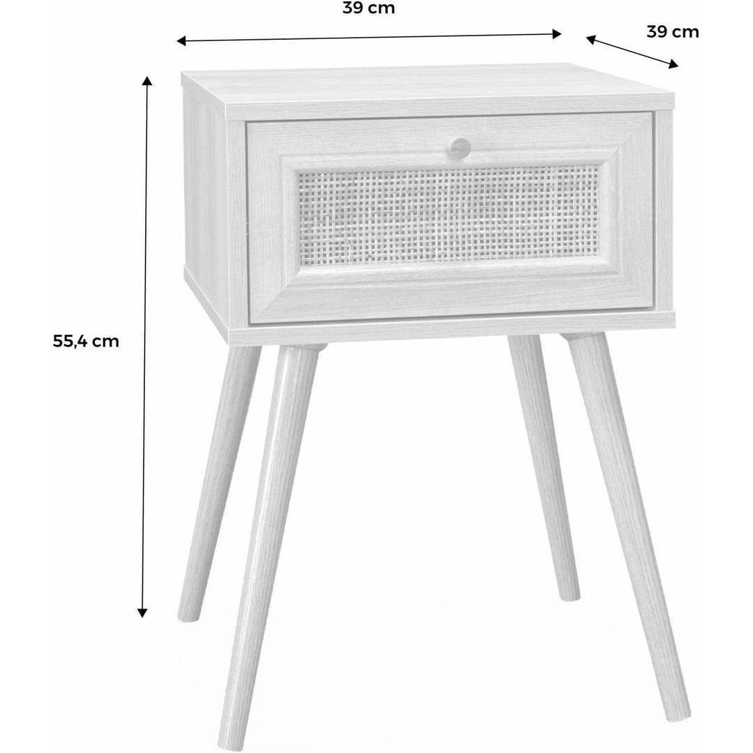 "Tables Chevet Bois Cannage" | Designix - 3333    - https://designix.fr/