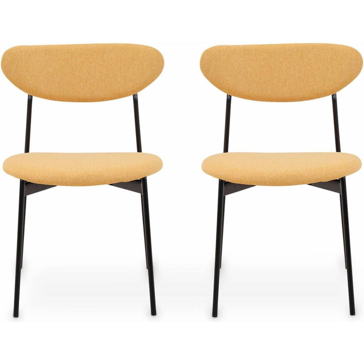 Alice'S Home - Lot De 2 Chaises - Arty - Scandinaves Et Vintage. Assise Et Dossier Moutarde. Pieds En Acier | Designix - Amazon    - https://designix.fr/