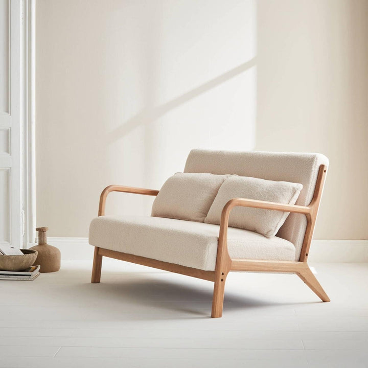 Banquette Bouclette 2 Places Scandinave |  Cocoon | Designix - Banquette    - https://designix.fr/