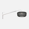 applique liseuse orientable grand bras acier, abat-jour noir Ø60 cm | Elegant Classy