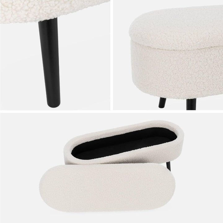 Banc Coffre Revêtement Bouclette | Fable - Designix Banc