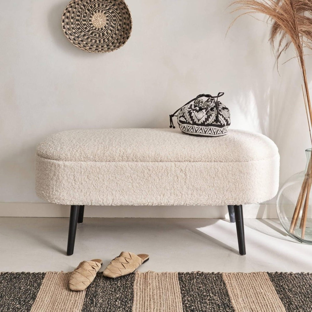 Banc Coffre Revêtement Bouclette | Fable - Designix Banc