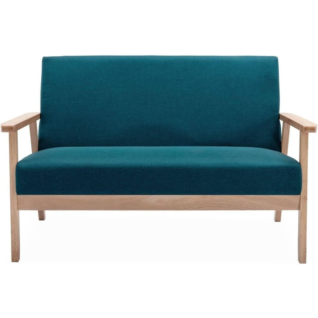 Banquette en Bois et Tissu Bleu | Oasis