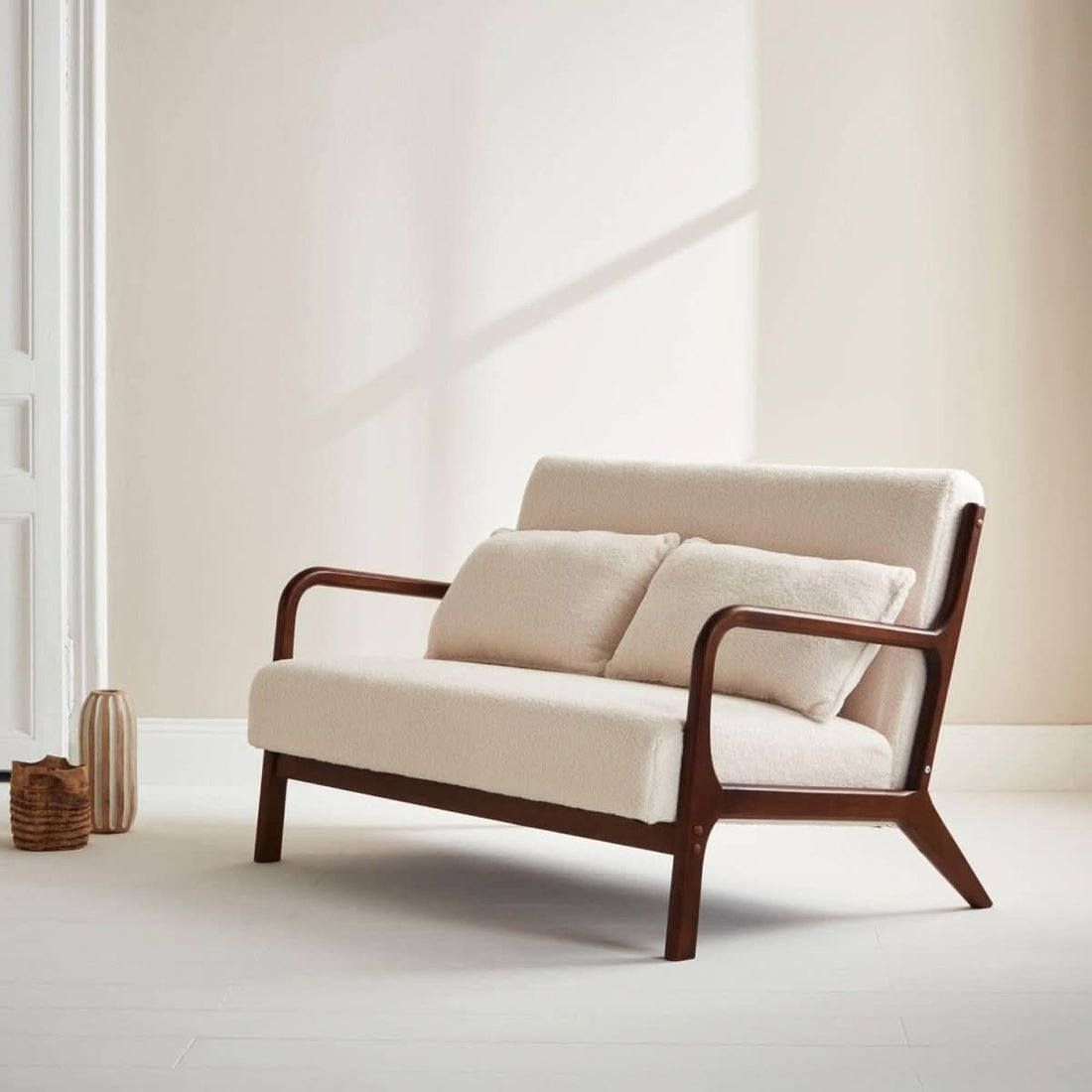 Banquette en Bois pour Salon avec Bouclette | Lima