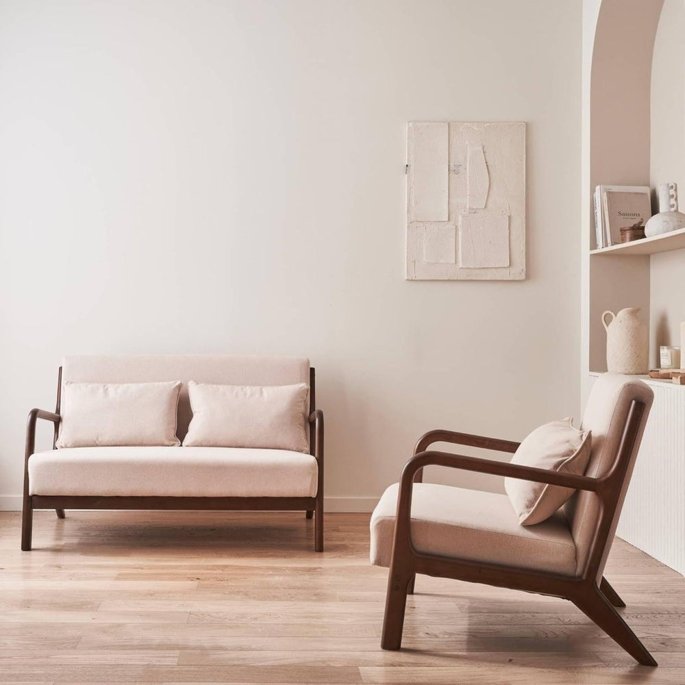 Banquette et Fauteuil Bois Beige | Seren - Designix Banquette