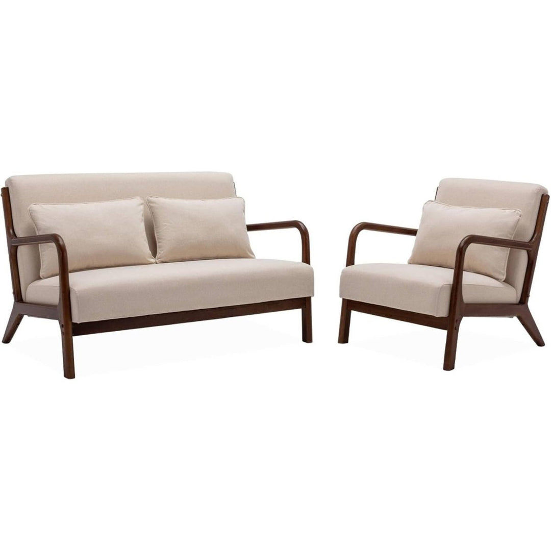 Banquette et Fauteuil Bois Beige | Seren - Designix Banquette