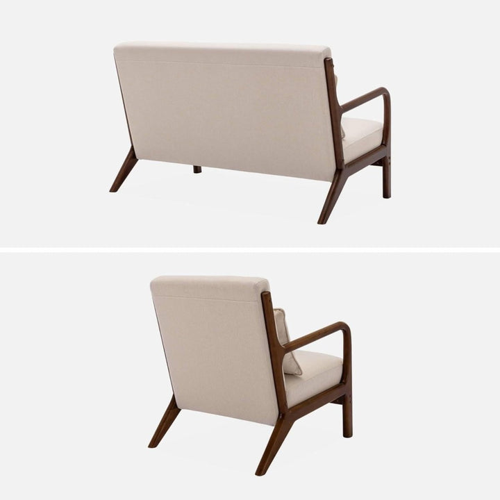 Banquette et Fauteuil Bois Beige | Seren - Designix Banquette