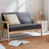 Banquette Grise Canapé Bois et Tissu | Urbain