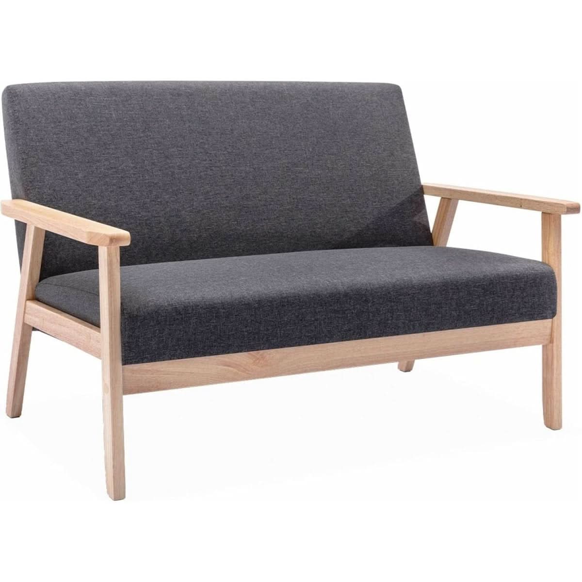 Banquette Grise Canapé Bois et Tissu | Urbain - Designix Banquette