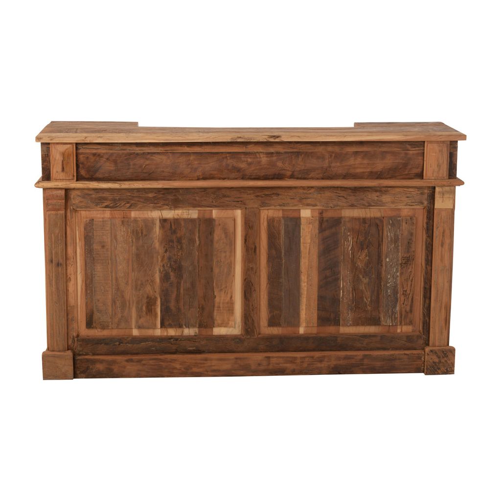 Bar Bois Recyclé Naturel à 2 Tiroirs | Sela - Designix Armoire