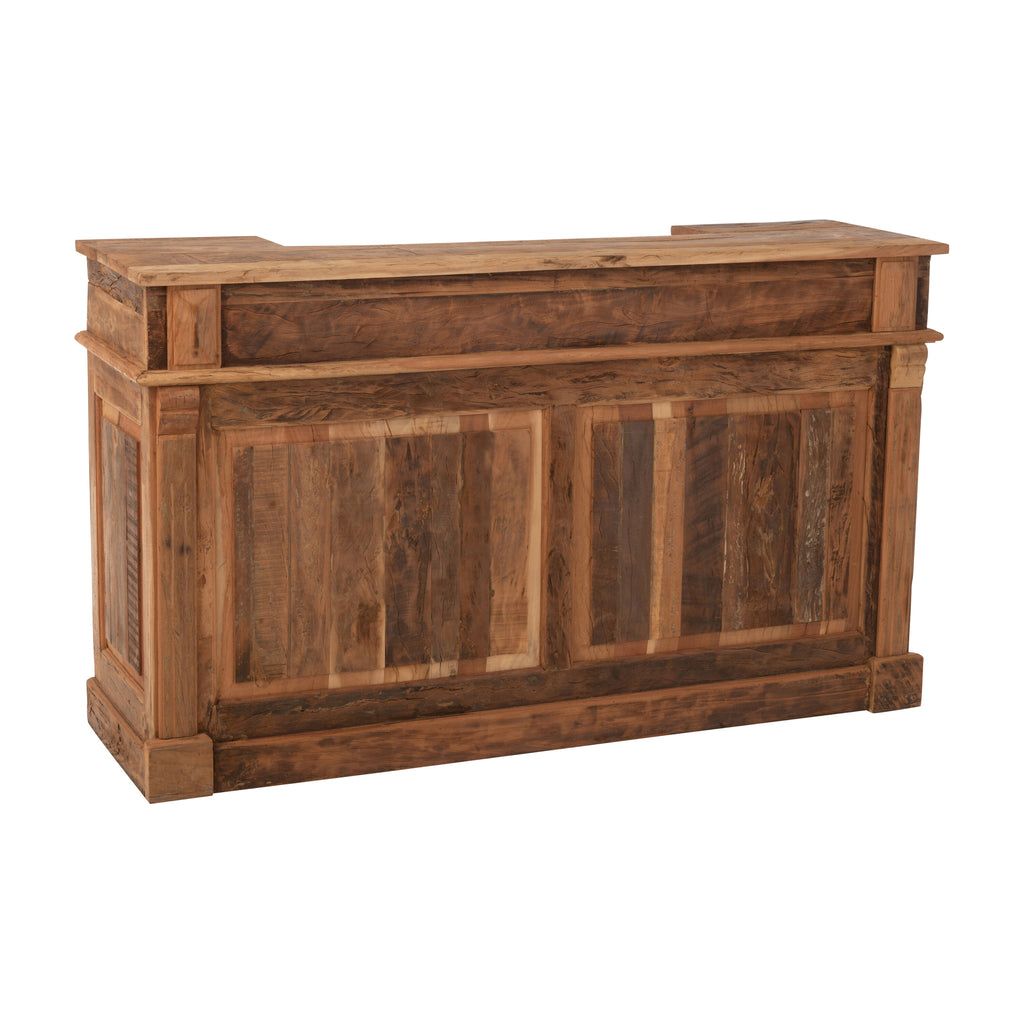 Bar Bois Recyclé Naturel à 2 Tiroirs | Sela - Designix Armoire