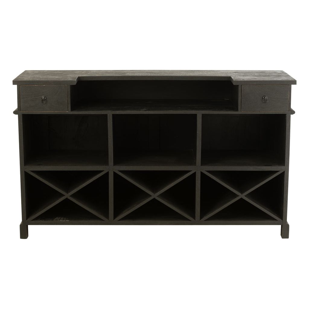 Bar Noir Avec Tiroirs | Mila - Designix